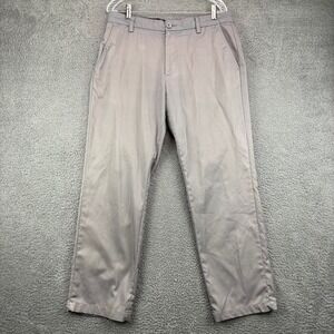 Amazon Essentials Mens Grey Straight Fit Flat Front Chino Pants 34x30